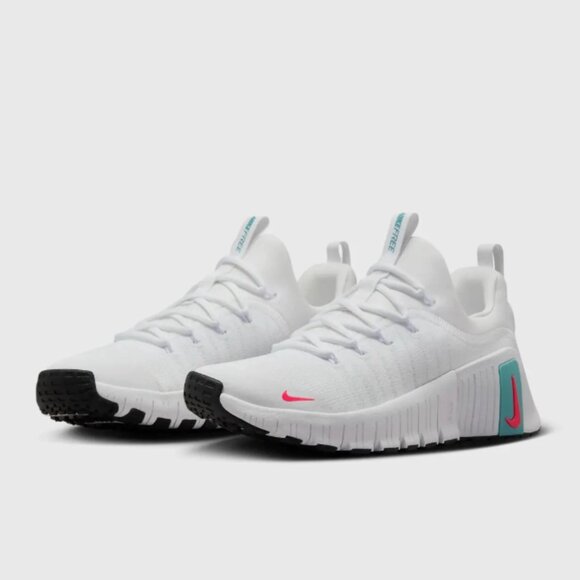Women’s Nike Free Metcon 6 Gym Training Shoes White Hot Punch - Picture 1 of 8